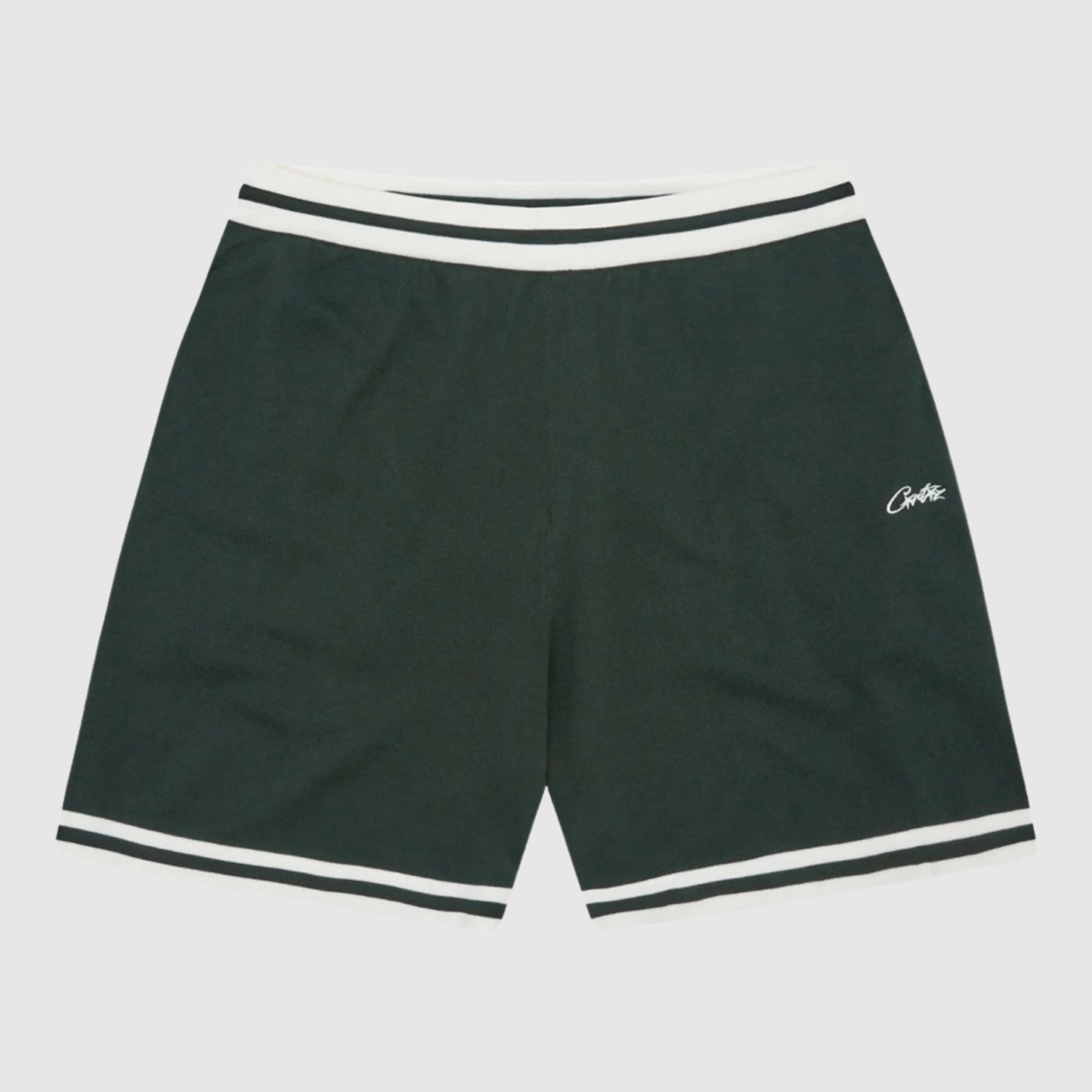 Corteiz Deala Knit Shorts Forest Green