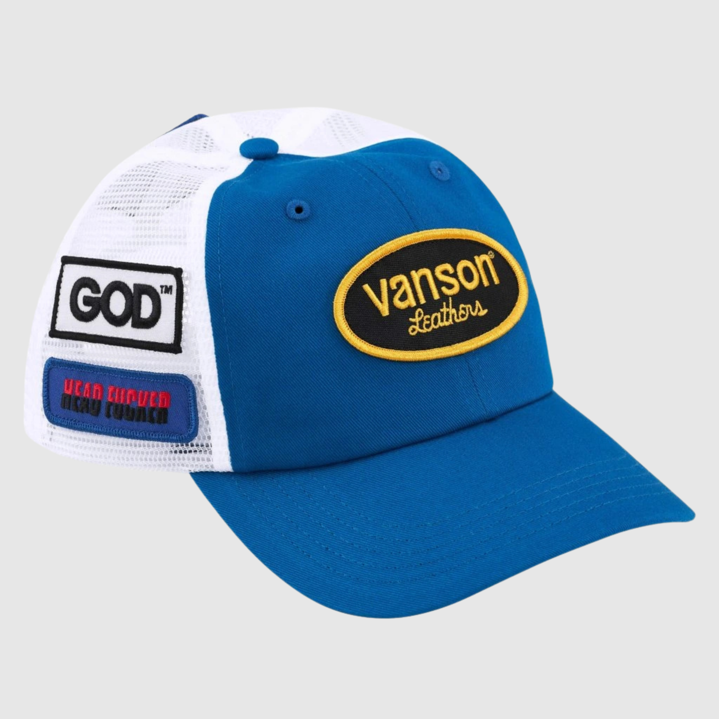 Supreme Hysteric Glamour Vanson Leather Mesh Back 6-Panel Blue