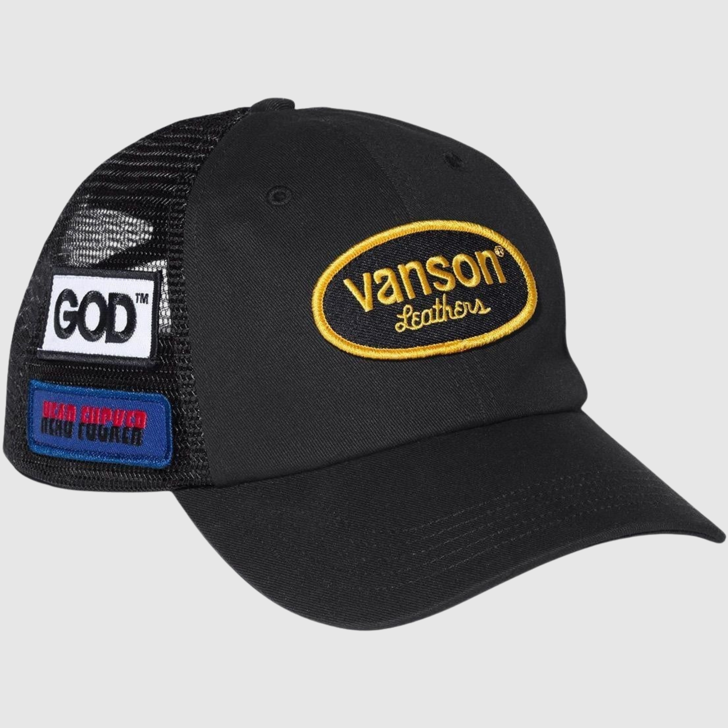 Supreme Hysteric Glamour Vanson Leather Mesh Back 6-Panel Black