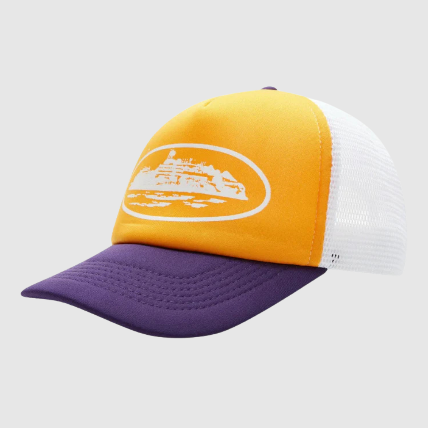 Corteiz Alcatraz Trucker Hat Yellow/Purple