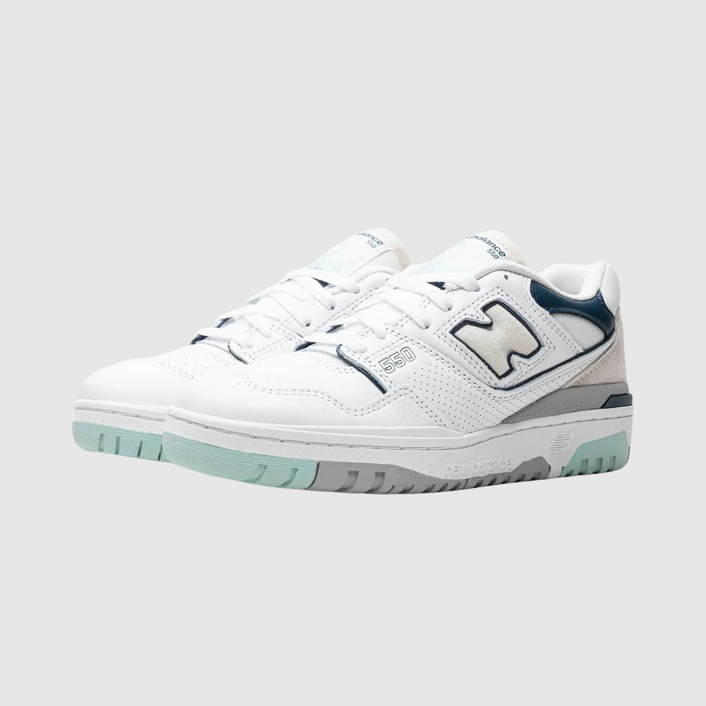 New Balance 550 White Winter Fog Navy