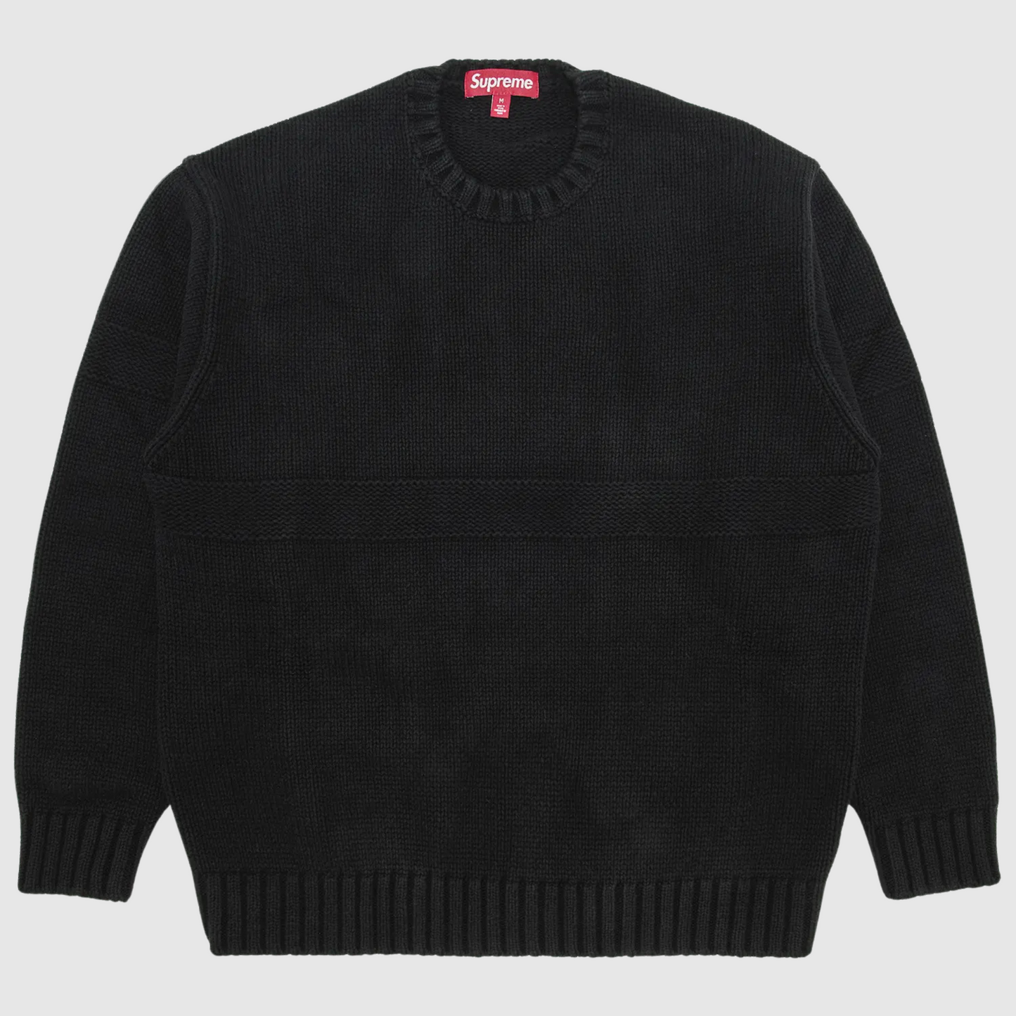 Supreme Tonal Applique Sweater Black