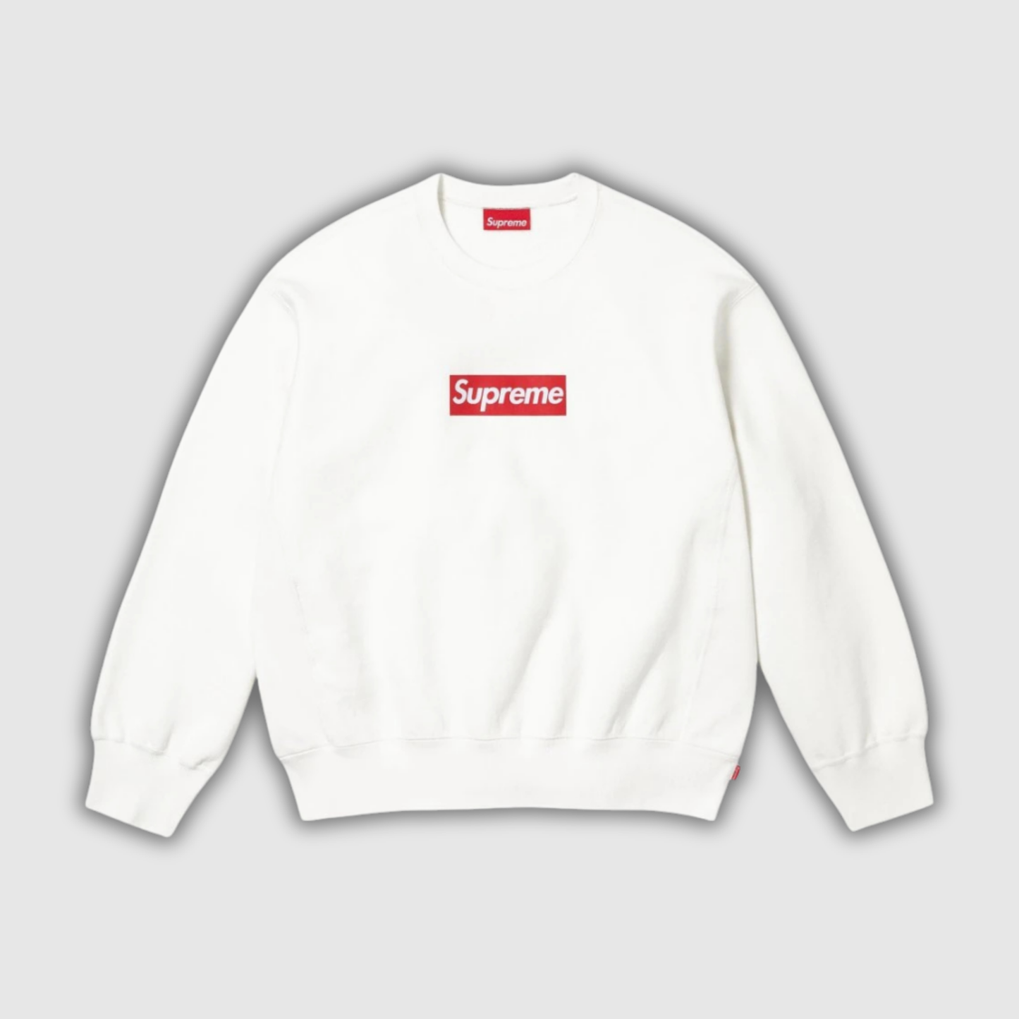Supreme Washed Box Logo Crewneck White