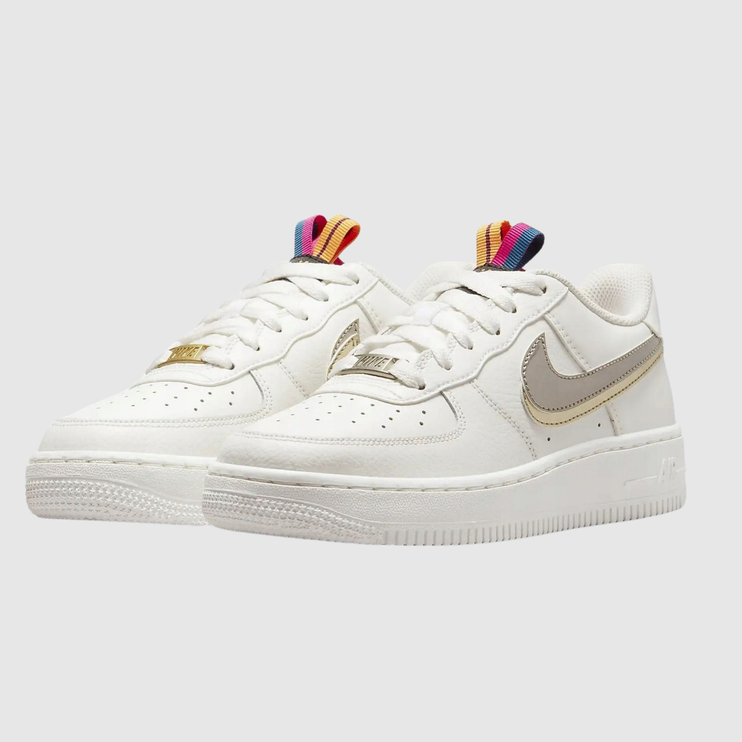 Nike Air Force 1 LV8 Double Swoosh Silver Gold