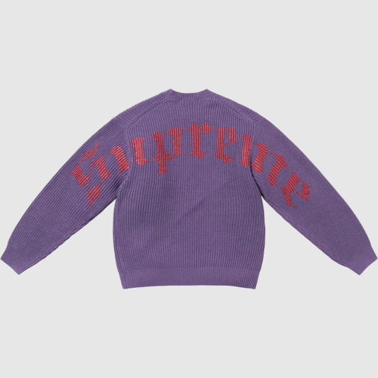 Supreme Old English Printed Sweater Purple