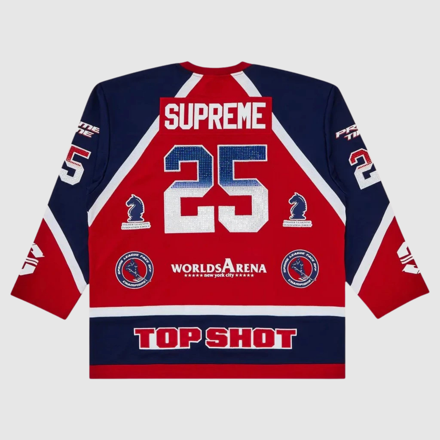 Supreme Rhinestone Hockey Jersey Red