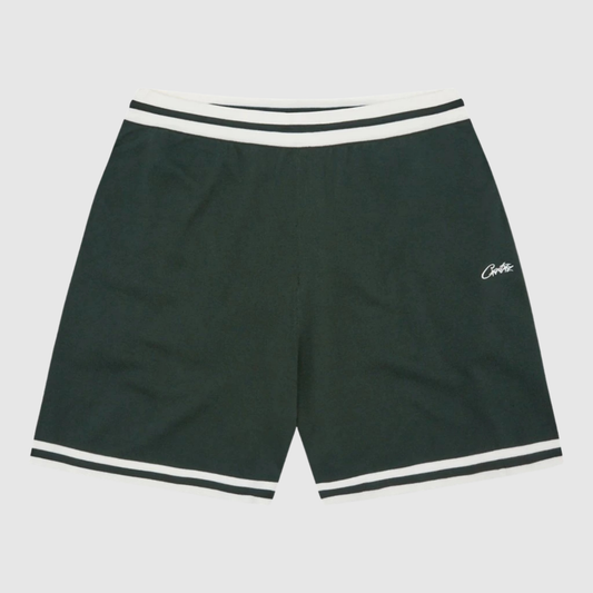 Corteiz Deala Knit Shorts Forest Green