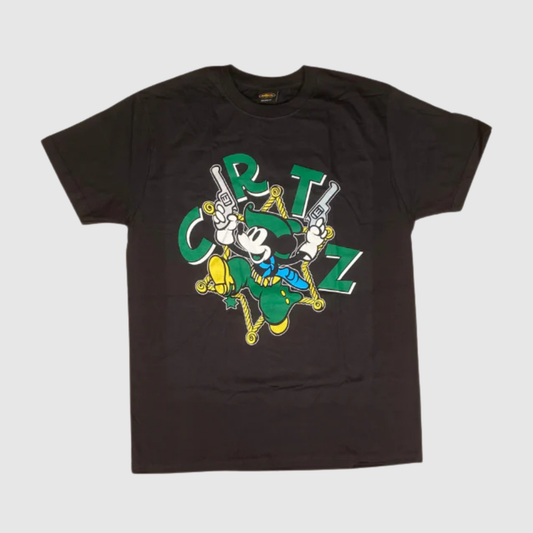 Corteiz Mickey Wit Da Blicky Tee Black Green