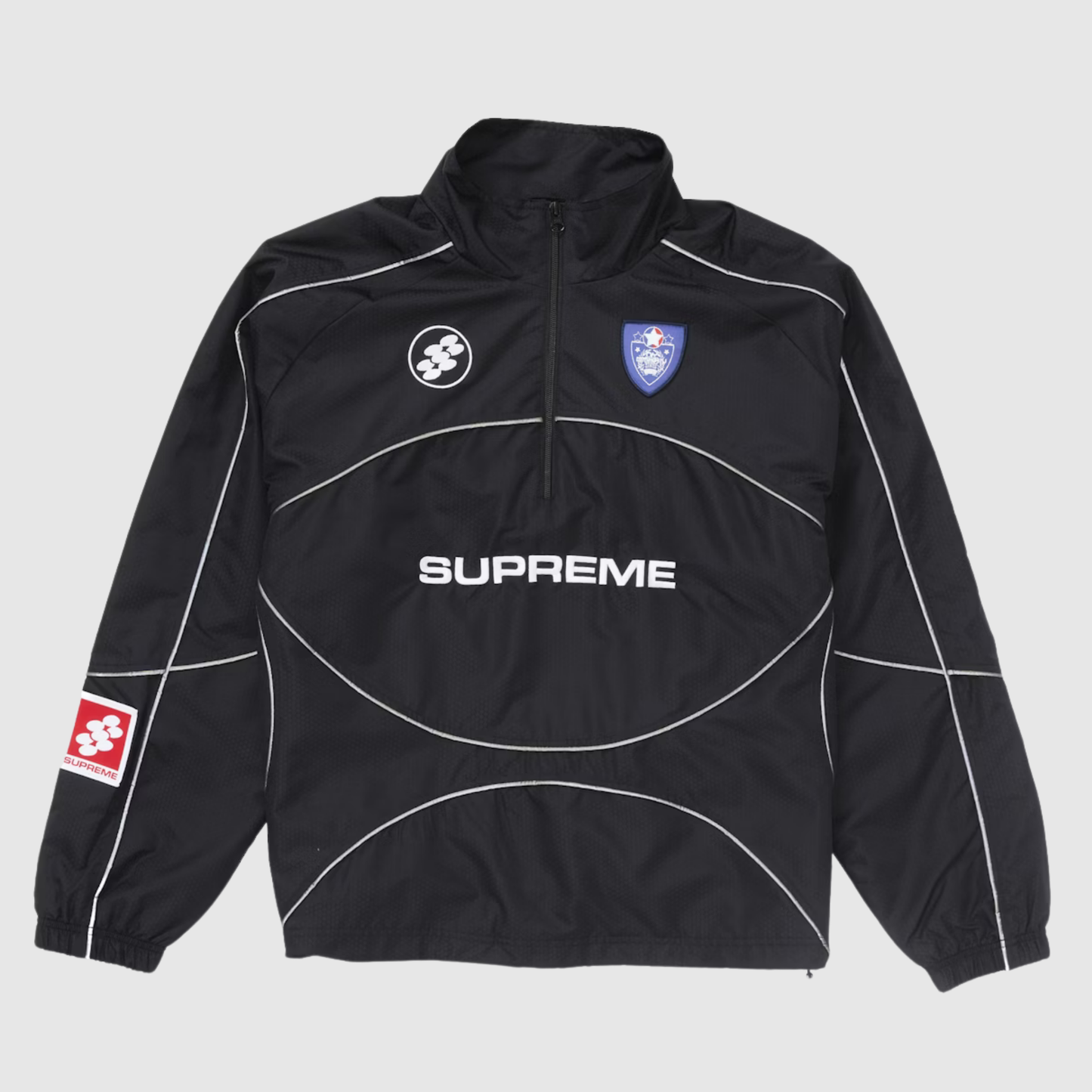 Supreme Reflective Piping Pullover Black