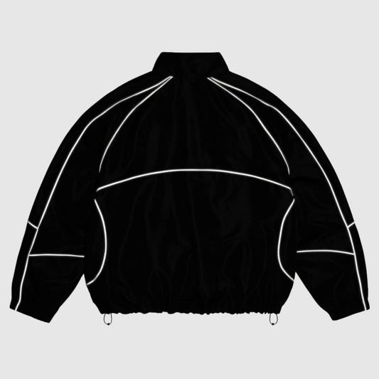 Supreme Reflective Piping Pullover Black