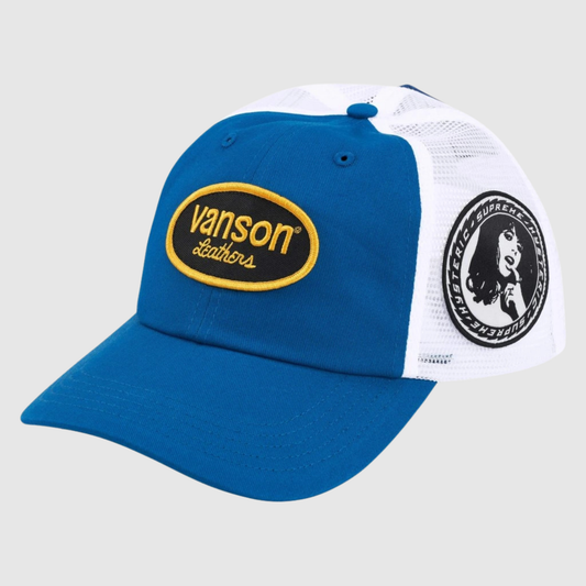 Supreme Hysteric Glamour Vanson Leather Mesh Back 6-Panel Blue