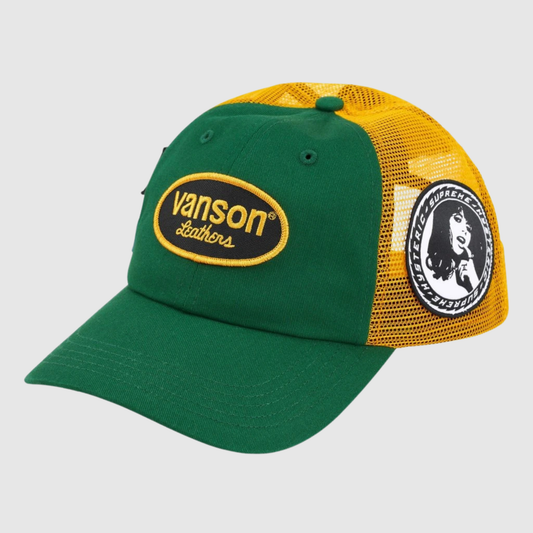 Supreme Hysteric Glamour Vanson Leather Mesh Back 6-Panel Green