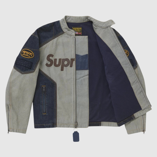 Supreme Vanson Leathers Cordura Cotton Jacket Denim
