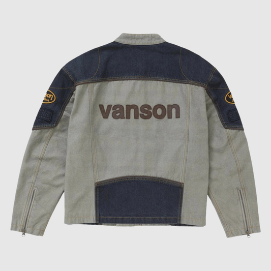 Supreme Vanson Leathers Cordura Cotton Jacket Denim
