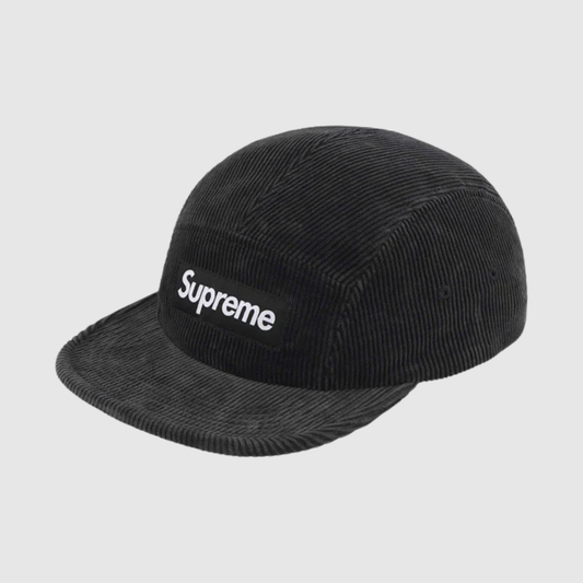 Supreme Corduroy Camp Cap (SS25) Black