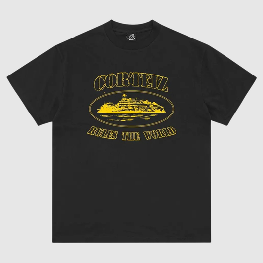Corteiz OG Alcatraz Tee Black/Yellow