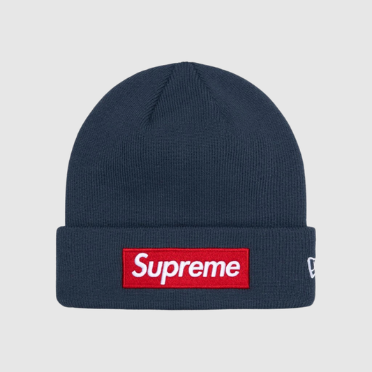Supreme New Era Box Logo Beanie (FW24) Navy