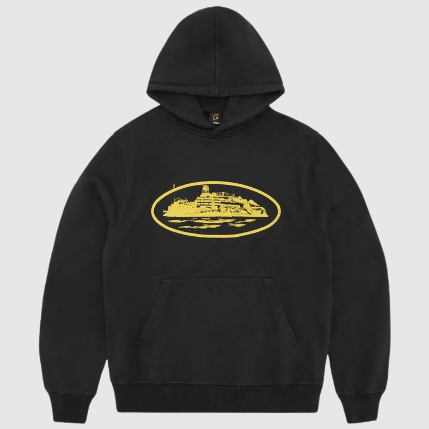 Corteiz Alcatraz Hoodie V2 Black/Yellow