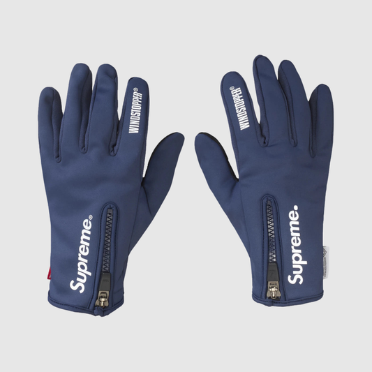 Supreme WINDSTOPPER Zip Gloves Navy