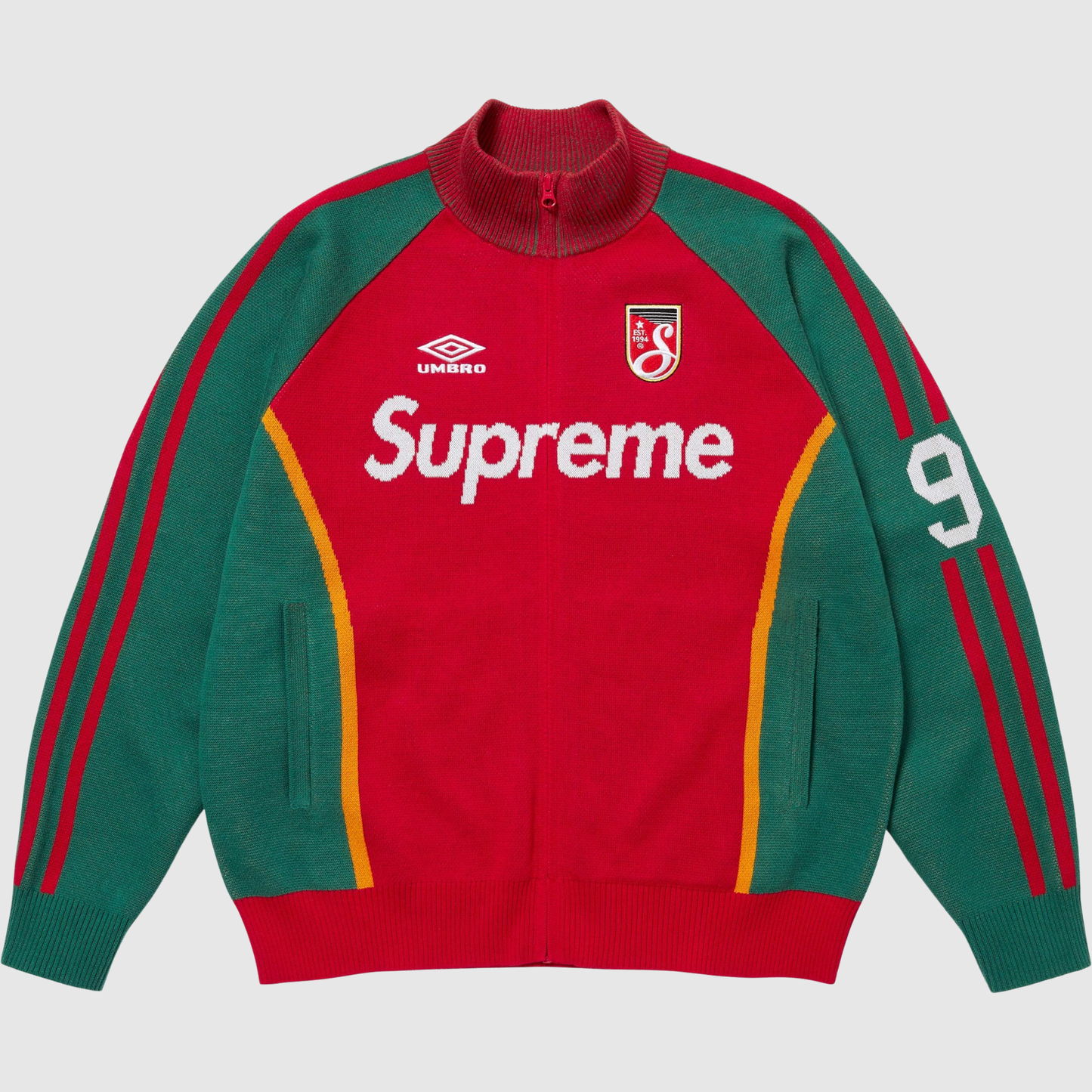 Supreme Umbro Zip Up Sweater Red