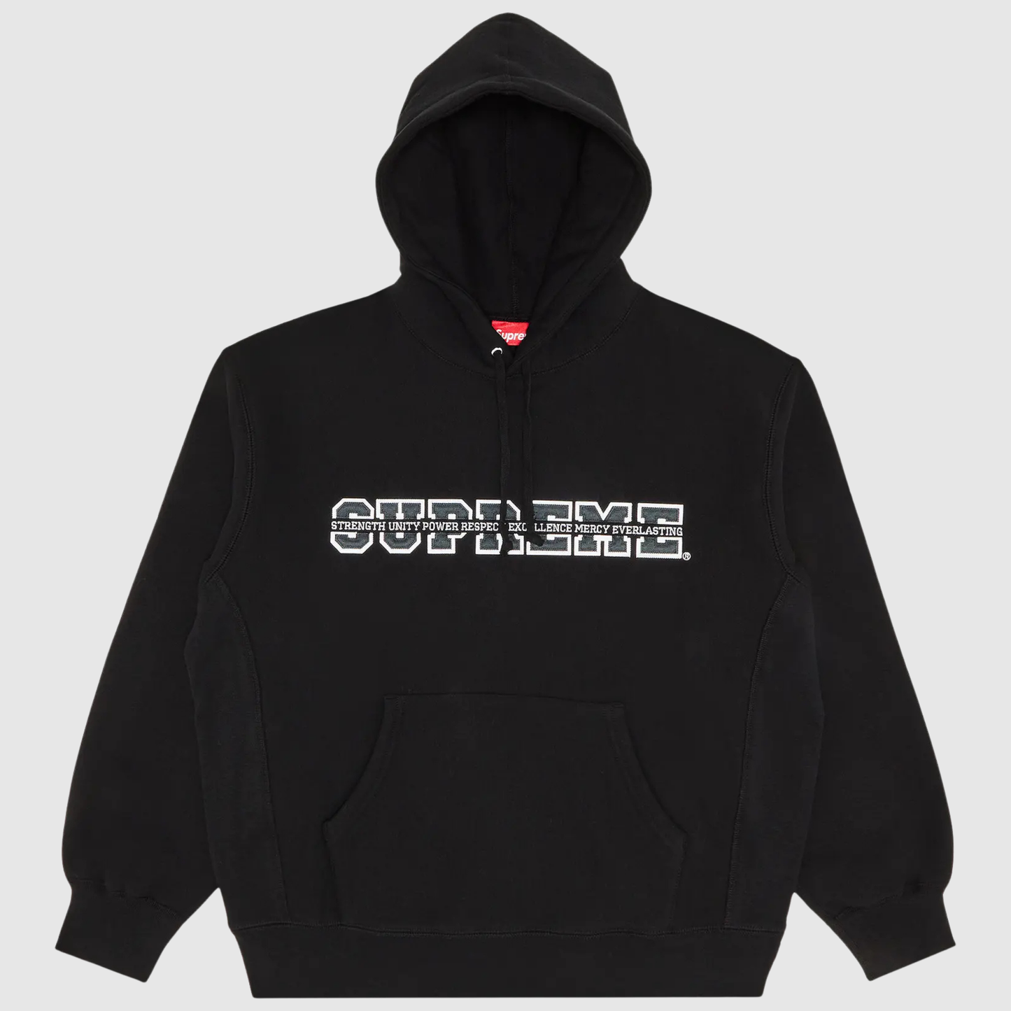 Supreme Collegiate Acronym Hooded Sweatshirt Black
