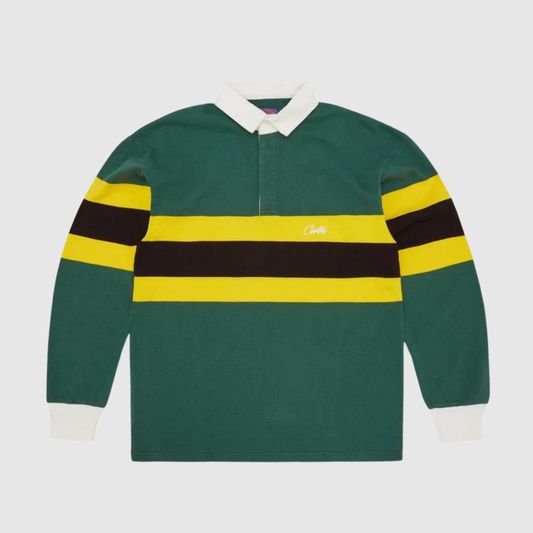 Corteiz Rugby Shirt Forest Green