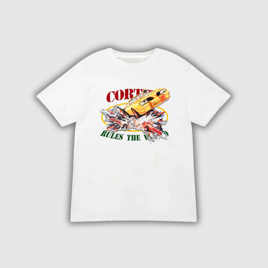 Corteiz Car Crash Tee White