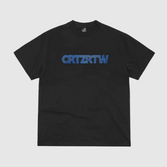 Corteiz CRTZRTW Blue Logo Tee Black
