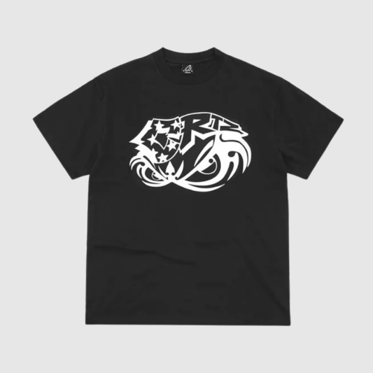 Corteiz Nuh Fear Tee Black White