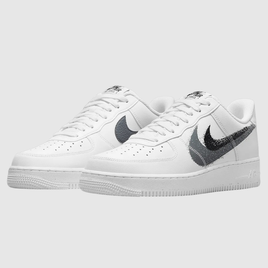 Nike Air Force 1 Low '07 Spray Paint Swoosh White Black Grey