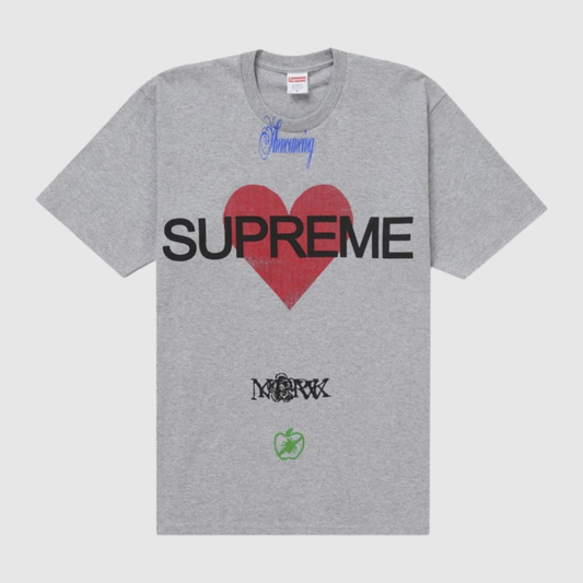 Supreme Announcing Tee Heather Grey