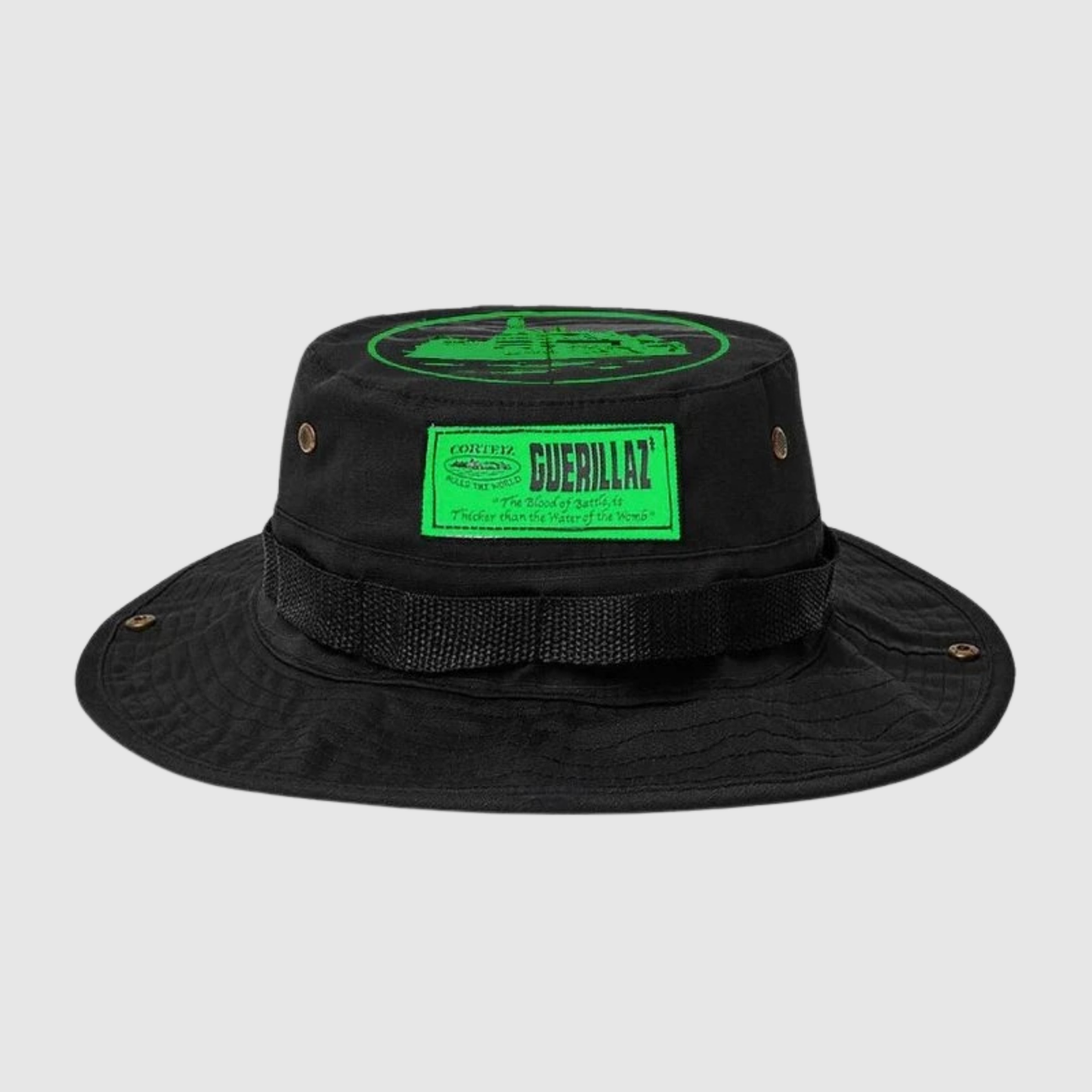 Corteiz Guerillaz Bucket Hat Black/Green