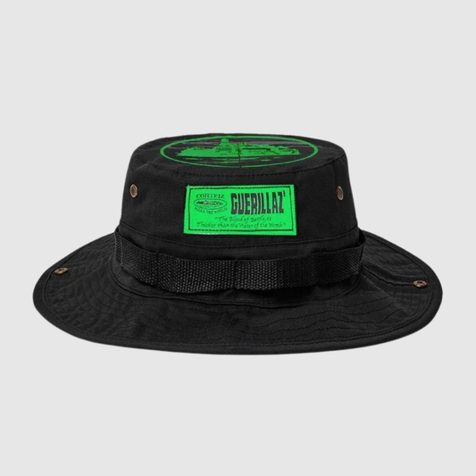 Corteiz Guerillaz Bucket Hat Black/Green