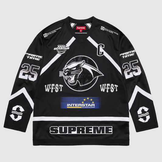 Supreme Rhinestone Hockey Jersey Black