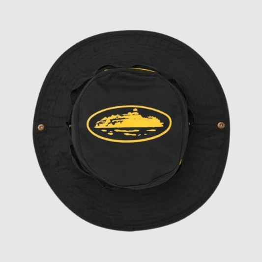 Corteiz Guerillaz Bucket Hat Black/Yellow