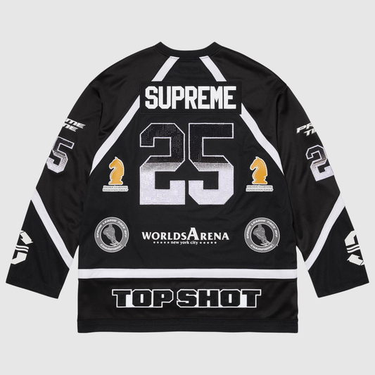 Supreme Rhinestone Hockey Jersey Black