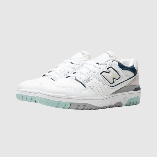 New Balance 550 White Winter Fog Navy
