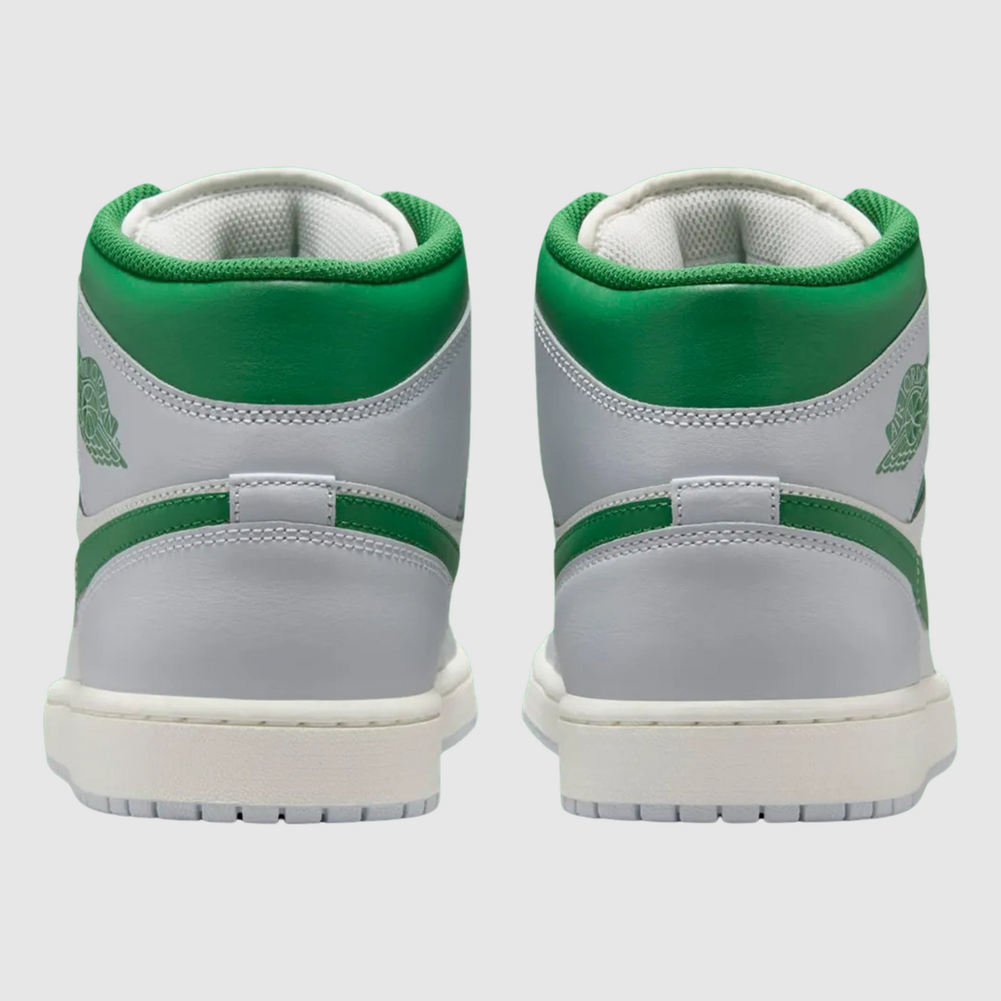 Jordan 1 Mid White Pure Platinum Pine Green
