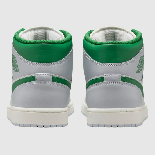 Jordan 1 Mid White Pure Platinum Pine Green