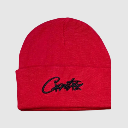 Corteiz Allstarz Folded Beanie Red