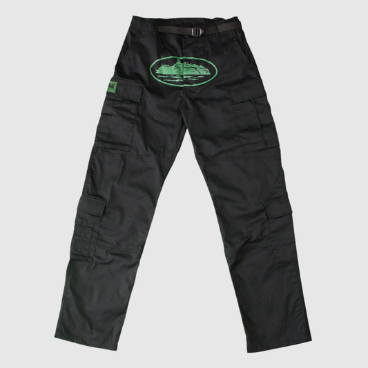 Corteiz Mula Guerillaz Cargos Black/Green