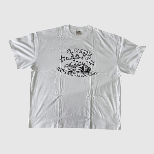 Corteiz Rules The World Tank Tee White