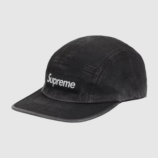 Supreme Washed Chino Twill Camp Cap (SS25) Black