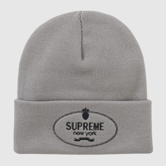 Supreme Crest Beanie Grey