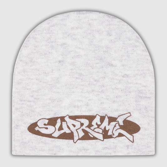 Supreme New World Order Beanie Heather Grey
