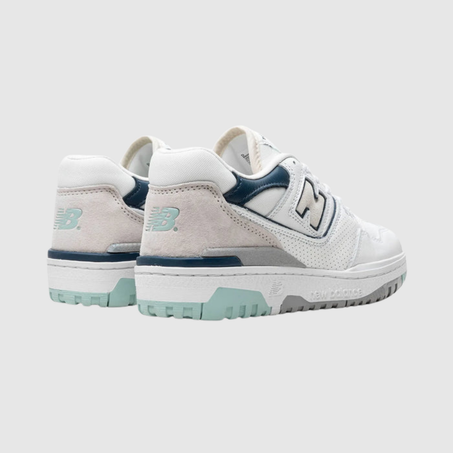 New Balance 550 White Winter Fog Navy