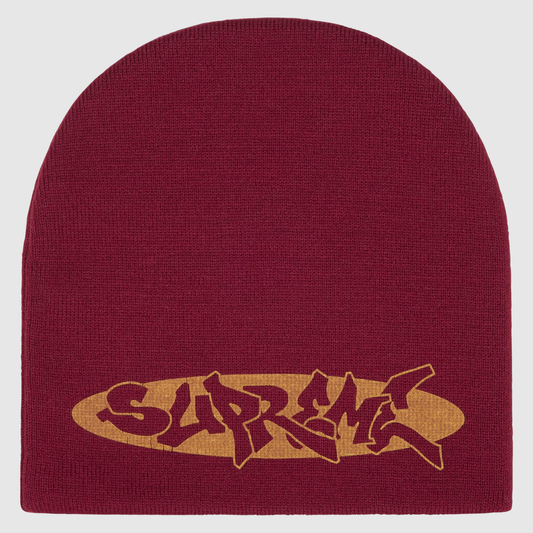Supreme New World Order Beanie Cardinal
