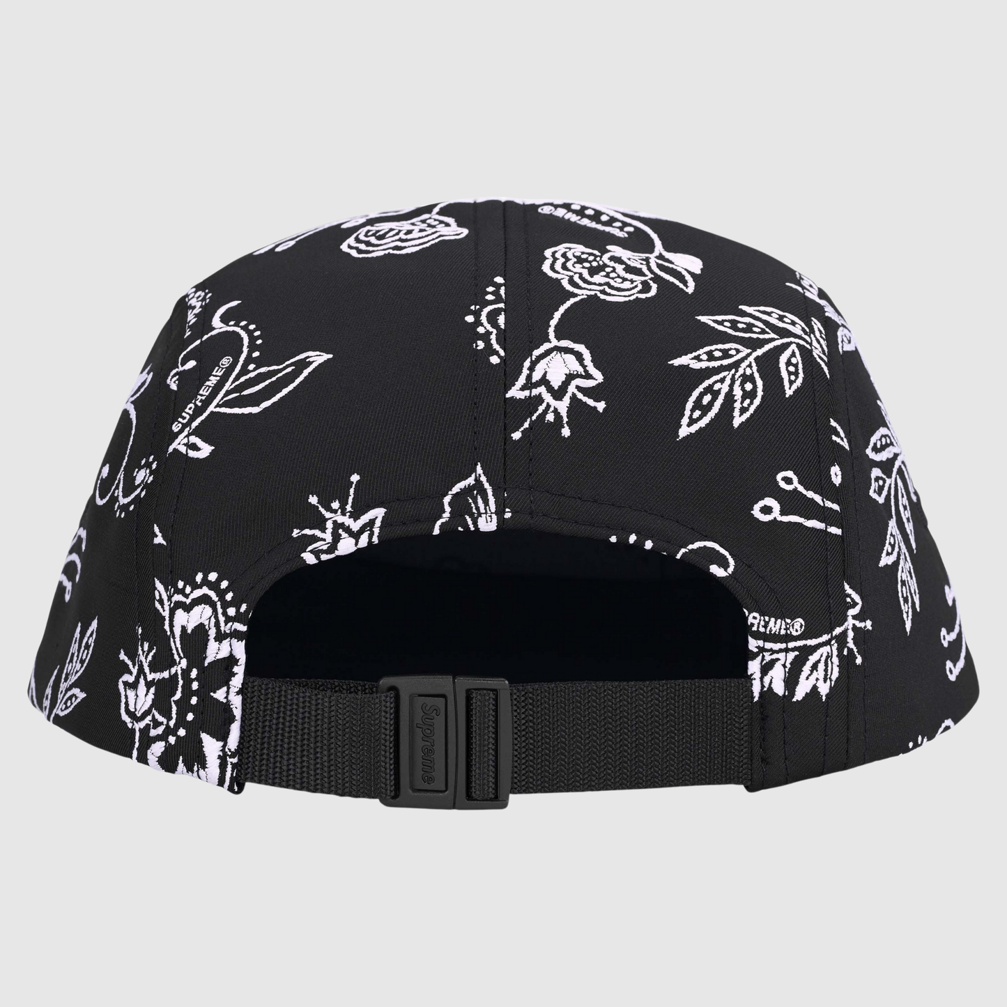 Supreme Floral Jacquard Camp Cap Black