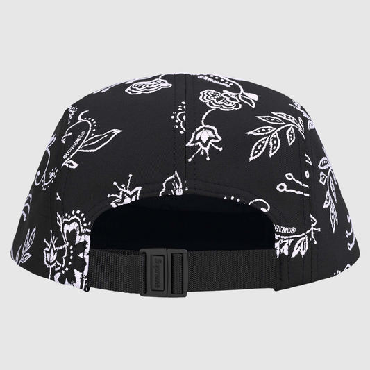 Supreme Floral Jacquard Camp Cap Black