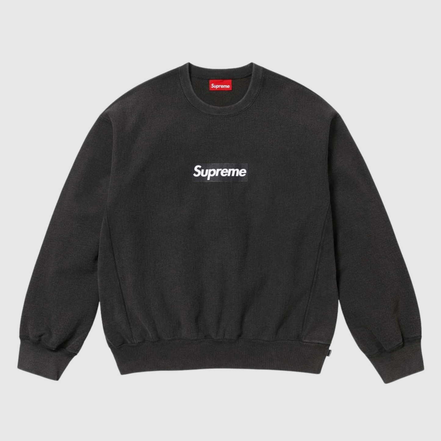 Supreme Washed Box Logo Crewneck Black